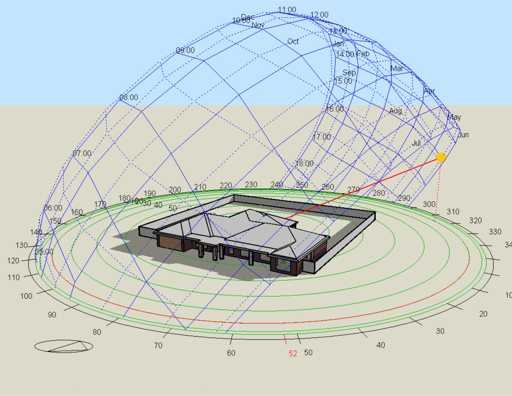 Australian house sun-path study
